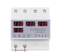 3 phase 3P+N Din rail phase selector adjustable Over and Under Voltage current protection Monitor Relays Protector