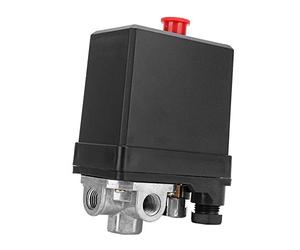 3 Phase 4 Trous Soupape de Commande de Pressostat 380V G1/4" Régulateur de Compresseur d’air Commutateur de Pression d’air Type Vertical Interrupteur De Commande