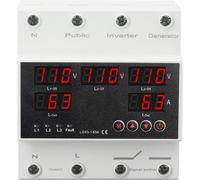 3 Phase 4 Wire Automatic Transfer Switch 63A Changeover Switch Voltage Protector with LED Display Generator and Inverter AC110V