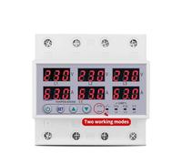 3 Phase 63A Din rail adjustable Over Under Voltage current limit protection Relay Protector Synchronous Asynchronous EKFBQBGW