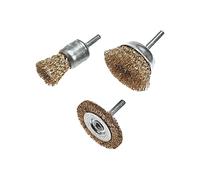 3 pi?ces de Fils de laiton Brosse, Brosse métallique pon?age Brosse, Brosse ronde, brosse