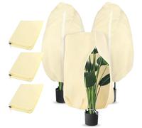 3 Pièce 100x80cm 70g/m² Voile Hivernage Plante Exterieur, Indéchirable, Réutilisable Protection Hivernale pour Plantes avec Fermeture Éclair, Beige Housses de Protection pour Plantes pour Palmiers
