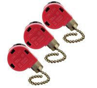 3 PièCe Commutateur Ventilateur Plafond 3 Vitesses 4 Fils ZE-268S6 Commutateur ChaîNe de Traction Ventilateur Commutateur de ContrôLe Vitesse de Remplacement Cuivre