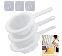 3 Pièce Filtres En Nylon,Tamis Filtre Alimentaire, Tamis à Jus,Filtres à Mailles Fines,Filtre à Vin,Pour filtrer les huiles,Café,Vin,Jus,Lait de Soja(100/200/400 Mailles)