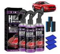 3 Pièce High Protection 3 en 1 Voiture, Traitement Ceramique Voiture, Crystal Coating Spray, Polish Voiture Rayure, Nano Spray de Revêtement de Voiture pour Auto