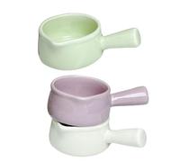 3-Piece Mini Ceramic Milk Cup Set Creamer Steak Sauce Pots with Non-Slip Base Microwave Dishwasher Safe Services de traiteur