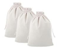 3 Pièce Sac à Pain Tissu, Sac a Pain Longue Conservation 30X40cm, Sacs à Pain Écologique Biologique Mélange Lin et Coton, Réutilisable Sacs de Rangement de Pain, avec Cordon de Serrage