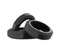 3 Piece Silicone Cock Ring Set - Black