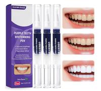 3 Pièce Stylo Blanchiment Dents,Violet Gel Blanchissant pour Dent,Blanchir Les dent Rapidement,Blanchisseur De dents Instantanée,Élimine les Taches Pour un Sourire Éclatant