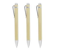 3 Pièce Stylos à Bille en Bois de Bambou avec Pochette,Stylo à bille personnalisé avec gravure,Stylos à Bille Rétractables,Cadeau de Remise de Diplôme,Pour Bureau,Affaires