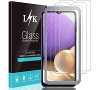 3-Piece Tempered Glass Screen Protector For Samsung Galaxy A12 / A32 5g / M12 6.5 Inch Screen Protector (Not For A32 4g 6.4 Inches) [Installation Kit Provided] [Shockproof] [Anti-Scratch] Shatterproo