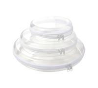 3-Piece Transparent Hard Shell Clear Zipper Pouches - Multi-Size Heavy-Duty Pet Toy Storage Organizer | Waterproof Travel Toiletry Makeup Bag and Stadium-Approved Carry-on Pouch Set