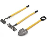 3 pièces 1/12 Miniature Pelle Râteau et Houe Outils de Ferme Accessoires de Décoration Maison de Poupée Fournitures de Cour Modèle Ensemble Accessoires de Décoration, Accessoires de Maison de Poupée