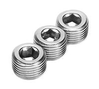 3 pièces 1/2 pouces NPT bouchon de tuyau raccord fileté mâle connecteur de filetage hexagonal interne haute résistance en acier inoxydable pour collecteur d'admission pompe à eau