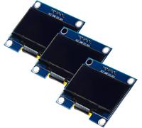 3 pièces 1,3 Pouces OLED Display I2C IIC Module,Chip 128X64 Pixel Module d'affichage avec caractères Blancs Compatible avec Arduino et Raspberry Pi