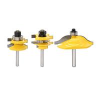 3 Pièces 1/4 "tige Stile Routeur Bits Panneau Surélevé Armoire Porte Couteau Moulin À Bois Outils Électriques