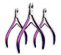 3 pièces/1 set Coupe-ongles en acier inoxydable classique, coupe précise pour les ongles des doigts et des orteils, bord de lame concave, coupe-cuticules professionnel, outils de soins des ongles (vio