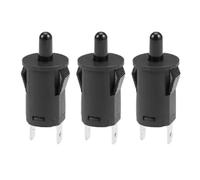 3 Pièces 10mm NC Interrupteur Momentané De Lumière De Porte De Réfrigérateur, AC250V Noir