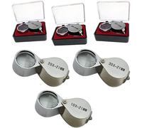 3 Pièces 10X / 20X / 30X Loupe de Bijoutier Verre Diamant Loupe Métal Rond Corps Bijoutiers Loupe pour les Yeux Loupe Loupe 21mm Diamètre de la Lentil