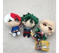 3 pièces 15 cm My Hero Academia Anime Izuku Midoriya Katsuki Bakugou Shouto Todoroki peluche pendentifs jouets