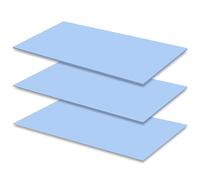 3 Pieces 200 x 100 mm Silicone Thermal Pads with Thermal Conductivity 6.0 W/mk,Each Thickness 0.5/1/1.5 mm Thick Silicone Thermal Conductors,for SSD CPU GPU LED IC.[E1154]