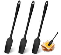 3 Pièces 28.5 cm Spatule Silicone Cuisine, Manche Long Antiadhésif Marises de Cuisine, 315 ℃ Résistant à la Chaleur, Utilisé pour Racler la Sauce, Cuisiner, Cuire au Four et Remuer