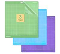 3 Pièces 30,5 x 30,5CM Tapis de Decoupe pour Cricut Maker 3/Explore 3/Air/Air 2, Tapis de Decoupe avec 3 Adhésifs Différents, Tapis de Découpe de Remplacement avec Film Transparent Anti-Poussière
