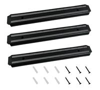 3 Pieces 33CM Barre Aimantée Porte-Couteaux Magnetique Puissant pour Outils Support Magnétique Couteaux Aimant Porte Couteau Fixation Mural Aimanté en Acier Inoxydable avec 6 Vis pour Couteaux Cuisine