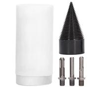 3 Pièces 38-50 Mm Foret à Fendage de Bois Tournevis à Cône à Vis en Métal Noir Ensemble de Fendeur de Bûches de Bois de Chauffage Outil de Hachage Électrique pour Trous de Coupe