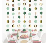 3 Pièces 4 Mètres Ruban en Papier Fleuri Rond Décoration de Fête Prémonté EcoFriendly Réutilisable Convient pour Mariage Anniversaire Fête Magasin Décoration Intérieure Guirlandes