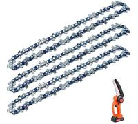 3 Pièces 6""Chaînes de Rechange pour Mini Tronçonneuse Électrique à Batterie Portable, 37 Maillons d'entraînement