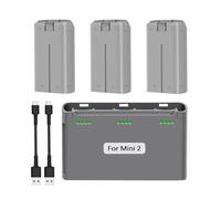 3 Pièces, 7,7 V, 2400 MAh, Batterie Lithium-ION for Drones, Batterie De Vol Intelligente avec Chargeur, Compatible avec DJI Mini 2 SE 4K