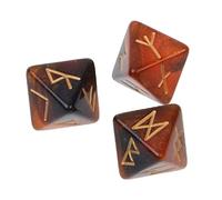 3 Pièces 8 Faces Rune Dés Dés Polyédriques Acrylique Dés Astrologique Jeu De Société Dés Constellation Divination Accessoire