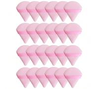 3 pièces/8 pièces/15 pièces/24 pièces Ensembles d'éponges de maquillage triangulaires floquées, douces et moelleuses, pour poudre visage/corps, outils de mélange cosmétique, assortiment, maquillage, p