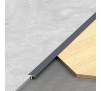 3 Pièces * 90 Cm Bande De Transition Pour Sol En Profilé En T En Alliage D'aluminium, Pour Raccorder Les Lames De Parquet Stratifié Et Les Dalles De Sol(Gentleman Gray,12mmx90cm)