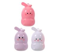 3 Pièces à Lèvres Changeant de Couleur Lapin Kawaii, Hydratant | Effet Brillant, Finition Vif, Plastique, pour Filles et Femmes, Fête D’anniversaire, Travail