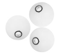 3 Pièces Abat-jour Globe en Verre Dépoli G9, Blanc, Remplacement Facile | Finition Mate Laiteuse, Forme Ronde Sphérique, pour Plafonniers, Éclairage Doux en Chambre et Salle
