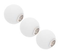 3 Pièces Abat-jour Globe en Verre G9 Givré Blanc, Style Vintage | Finition Mate Translucide, Diffusion Douce et Équilibrée, Installation Simple, pour Cafés et Hôtels