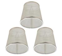 3 Pièces Abat-jour pour Plafonnier à Clip, Tissu, Maille Fine
