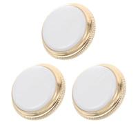 3 Pièces Accessoire de Trompette Boutons de Piston | Capuchons de Clés, Remplacement pour Soupape Principale, Lot, Finition Nickelée
