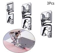 3 Pièces Accessoires De Couture Ourlet Roulé Étroit Machine À Coudre Pied De Biche Ensemble Outils De Couture Ménagers Cerceau De Broderie