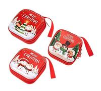 3 Pièces Accessoires de décor Suspendu de Noël Pochette à Monnaie bandoulière Photo bandouliere décor Noel Sachet de Bonbons décor de poupée de Noël Métal Colorful