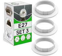 3 Pièces Adaptateur Abat Jour pour Douille E27 de Couleur Blanche - Bague Abat Jour pour Lampes de Table et Lampadaires - ONIX TECH