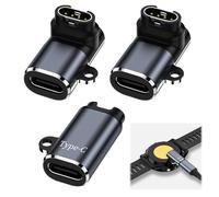 3 Pièces Adaptateur Charge USB C pour Gar-min 90 Degrés Câble Watch Chargeur Type C Connecteur pour Gar-min Fenix 8/8Solar/7S/7X/E/6, Forerunner 955/965/265/55, Tactix, Vivoactive 4S/5, Venu2S/3S