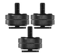 3 Pièces Adaptateur de Griffe Flash Double Couche 1/4 Pouce | Deux Écrous Réglables, Fixation Stable pour Enregistreur Audio et Supports, Usage Terrain ou Studio