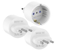 3 Pièces Adaptateur Prise Italienne, Adaptateur de Voyage Italie, Adaptateur Europe France vers Itlay pour Italy, Syrie, Uruguay