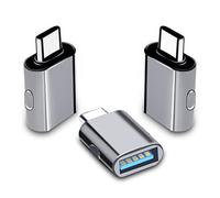 3 Pièces Adaptateur USB C mâle vers USB A 3.0 Femelle avec OTG, USB Type-C Thunderbolt 4/3 vers USB Femelle pour MacBook Pro/Air, iPad,Dell XPS, Samsung Huawei etc... Appareil Type-C - Gris sidéral