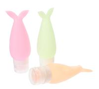 3 Pièces Adorable Flacon de Cosmétiques 90ml, Bouteille Souple | Format Compact, Ouverture Pratique, pour Lotion et Crèmes, Étudiants en Dortoir, Voyages Légers Couleur Aléatoire