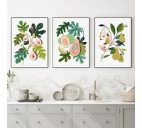 3 Pièces-Affiches Modernes sur Toile Représentant Des Fruits et Des Aliments Avec une Peinture de Cantaloup pour la Décoration Murale de la Cuisine Ou de la Salle à Manger-60*80cm*3Pcs (Pas encadré)