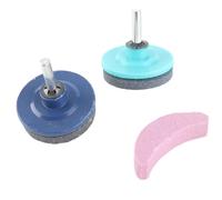 3 pièces affûteuse de lame de tondeuse à gazon universelle outil de meule émeri haute dureté pour tondeuse à gazon tondeuse perceuse -herbe et outils de jardin 50x57mm